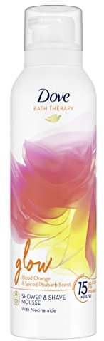 Dove Bath Therapy Glow Blood Orange & Spiced Rhubarb Scent Women's Shower Foam Shower Mousse with niacinamide to support the skin barrier 200 ml