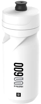 POLISPORT 8645300206 - Borraccia da bicicletta del modello S600 con una capacità di 600 ml. Borraccia senza BPA per ciclisti di colore bianco