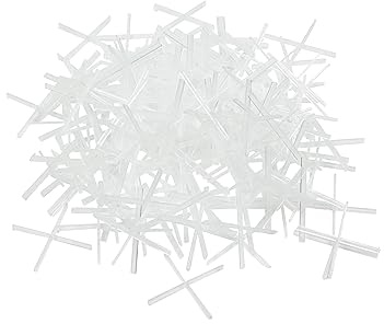 Buddy4Home house accessoires Croci per piastrelle, 1 mm, set da 500 pezzi, in plastica robusta, colore bianco, accessori per piastrelle, distanziatori per fughe