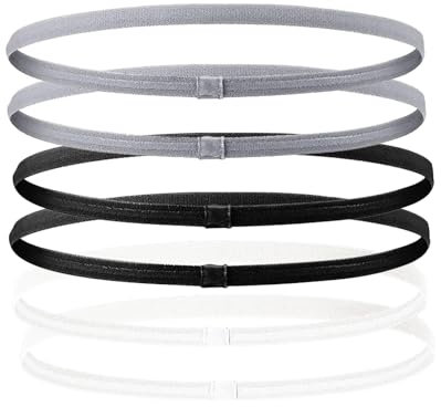 6 Stück Sport Haarband Herren,Elastische Haarband Jungs,Dünn Sport Haarband Kinder,Stirn Schweißband Haarbänder,Rutschfest Sport Haarband Damen,für Yoga Fußball Joggen