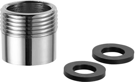 OFFO Shower Hose Connection Adaptor,G1/2 Female to G3/4 Male Thread for Garden and Washing Machine Hose,Chrome