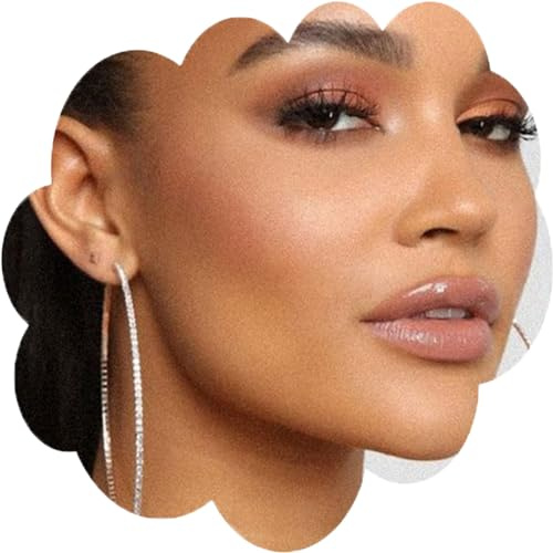 LSTKLY Big Hoop Earrings Large Crystal Hoop Drop Dangle Earrings Silver Vintage Rhinestones Circle Hoop Earrings for Women Sparkly Zirconia Lightweight Geometric Round Loop Earrings for Girls