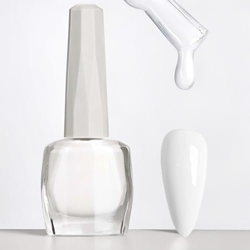 White Nail Polish, Long-Lasting, Chip-Resistant White Nail Polish for DIY Manicures, Quick Drying and Pure, Milky Varnish for Effortlessly Beautiful Nails at Home