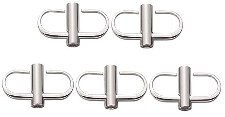 BELLIFFY Metal Buckle Chain Strap Adjustment Buckles 5pcs Silver Screw Fastening Diy Bag Chain Strap Accessories for Backpack and Purse Replacement
