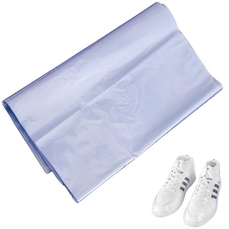 50 Stück Transparente Schrumpffolienbeutel 28x45CM Schrumpffolie Taschen PVC Schrumpfen Taschen Schrumpfbeutel Transparent Schrumpffolie Beutel Shrink Wrap Film für Schuhe DIY-Kunsthandwerk