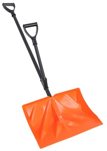 Asixxsix Pala da Neve, Pala da Neve Portatile di Emergenza con 2 Manici Antiscivolo, Pala Multifunzionale Regolabile per la rimozione della Neve per Il Giardino 'Auto
