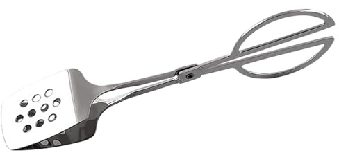 Pinzas de buffet inoxidables, soporte para alimentos cocinados, herramientas de cocina, ligera, resistente, 4,4 x 25 cm, para el hogar, pasteles, pan