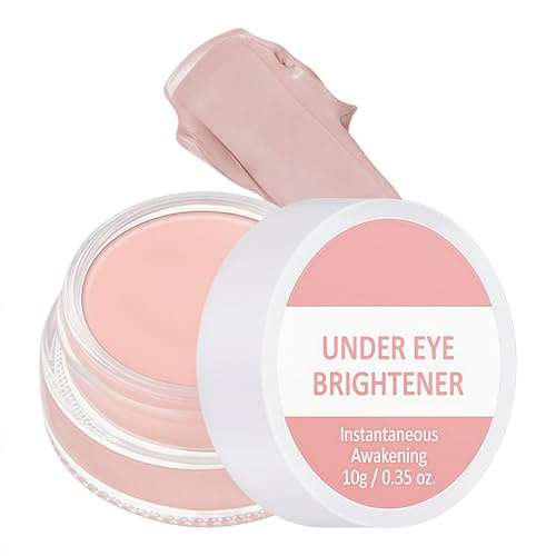 Under Eye Brightener Concealer With Brush & Color Corrector for Dark Circles Coverage,Natural Finish Professional Grade Formula (Pink1) (Pink)