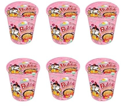 SWEET GUYZ Noodles Hot Chicken Flavour Stir Fry Ramen Spicy Korean Noodles Quick Meal Bowls Instant Ramen for Spice Lovers (Cup, Carbonara)