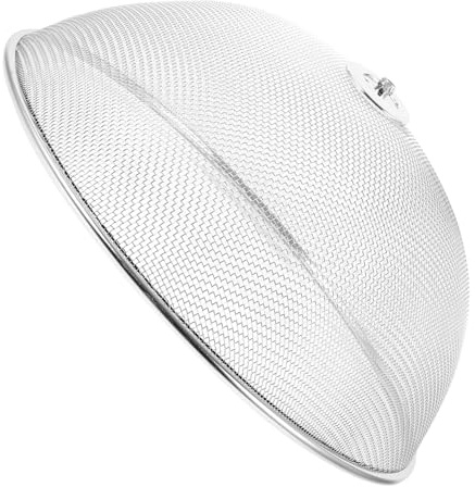 GALPADA Stainless Steel Food Cover Dome 28cm Diameter Foldable Fly-Resistant Food Umbrella Tent for Kitchen and Picnic