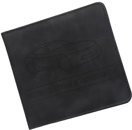 NPXUAMTJ Karten- und Versicherungshalter, Auto-Dokumentenhalter für Anhänger, LKW, Fahrzeug, Handschuhfach, Auto-Organizer, Dokument, Schwarz , One Size