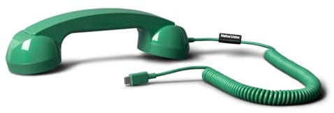 Native Union Pop Phone - Auricolare telefonico retrò con microfono e altoparlante, USB-C per iPhone, iPad, laptop,S25, Flip 7, Fold 7 - Lavoro ibrido, chiamate, videoconferenze, riunioni (Pino)