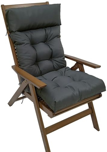 seokor Cojín para Tumbona Impermeable, 125x55/180x50cm Cojines para Silla Mecedora, Exterior Reclinable Colchoneta Tumbona, para Jardín, Piscina, Playa, Terraza Y Balcón(M,125x55x10cm)