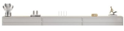 Lizhuzhuzs28 Moderne Meuble TV Flottant Étagères TV murales avec Porte Console multimédia TV Meuble TV Flottant Console(Blanc,180x24x20cm)