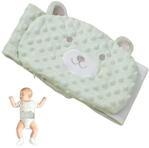 HABNI 1 Pièce Bouillotte Bebe Anti Colique Ceinture Bouillotte Peluche Coussin Chauffant micro onde Naturel Chaleur Bouillotte Bébé Colique avec Rembourrage Naturel, Vert