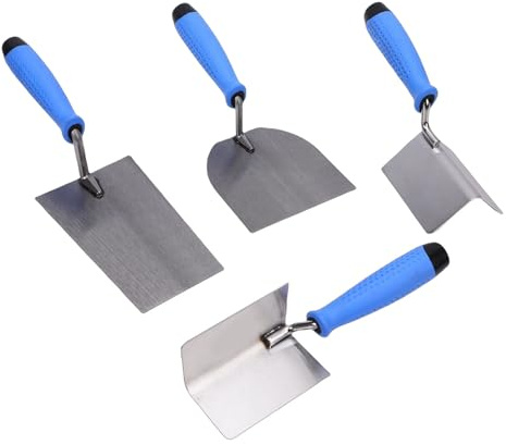 Oreilet Set Spatole Stucco, 5 Pezzi Spatola Intonaco in Acciaio Inossidabile per Cemento Angolo Esterno Interno Spatola per Muratura, per Finitura per Angolo per Cartongesso
