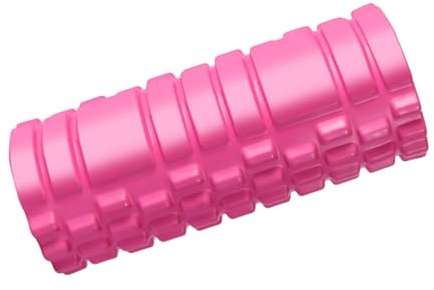 Perfeclan Rodillo de Espuma, Herramienta de relajación Muscular, Rodillo de Masaje Texturizado portátil de EVA de 30 cm, de Fitness para Entrenamiento, Rosa Roja