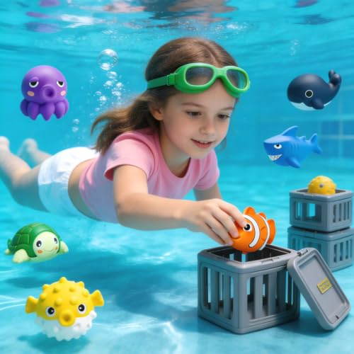 Yizemay Unterwasser Rettung Tauchspielzeug, Tauchspielzeug Pool Spielzeug Wasserspielzeug Outdoor für Kinder, Wasser Spielzeug für Swimmingpool Schwimmbad Spielzeug
