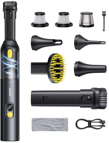 AUXITO Aspirador Coche Potente 24000Pa, 4 En 1 Aspirador de Mano sin Cable