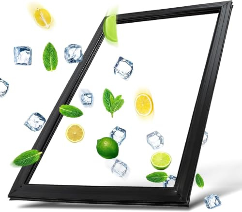 Junta Magnética para Puerta De Refrigerador. Piezas Completas Personalizables. Repuesto De Junta para Refrigerador Y Congelador. Incluye Cierrapuertas., Black