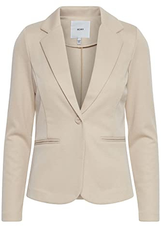 ICHI IHKATE Pique BL Damen Blazer Kurzblazer Jacke EIN-Knopf-Blazer mit Stretch