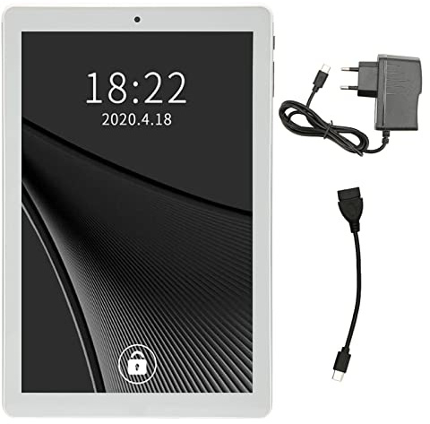 Elprico 10 Zoll Tablet, WiFi Tablet für Android 11 8 Core 3GB RAM 64GB ROM HD IPS Bildschirm 3G Netzwerk und 5G 100‑240V Silber