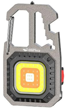Leuchtwert Powerkönig Multitool, COB Taschenlampe, 800 Lumen Arbeitsleuchte, Mini tragbare LED Taschenlampe, USB wiederaufladbar, Flaschenöffner, Schlüsselanhänger mit Magnet, Keychain Light