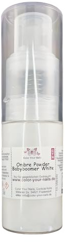 20g Ombre Powder Babyboomer White – Feines Nailart-Puder in Sprühflasche für Babyboomer- und Ombre-Nails