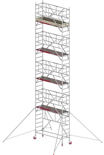 Altrex | Trabattello mobile RS TOWER 41 stretto con Safe-Quick® | piattaforma in legno | lunghezza 2 |45 m | altezza di lavoro 10 |20 m