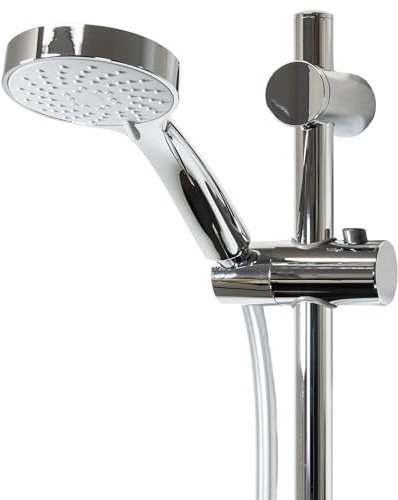 tecuro Brauseset ew-090 - mit 3 Funktionen Handbrause, Brauseschlauch 160 cm, Wandstange 115 cm