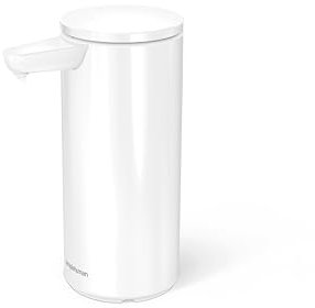 simplehuman 266ml Sensorspender, wiederaufladbarer automatischer Flüssigseifenspender, Variable Dosierung, tropffreies Ventil, IP67 wasserdicht, weißer, ST1085