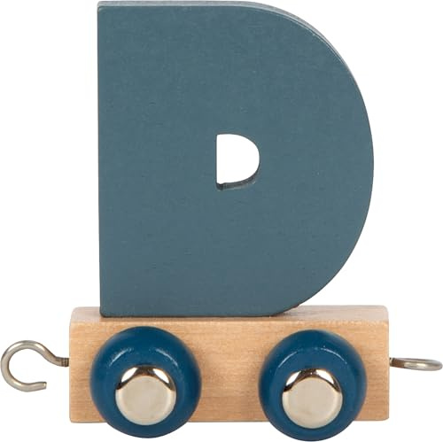 small foot Buchstabenzug Polar D aus Holz, Holzzug individuell kombinierbar, zum Dekorieren und Verschenken, 12574