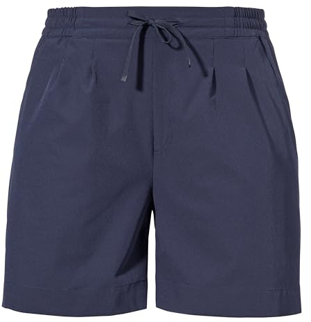 Schöffel Damen Shorts Style Gharra WMS, leichte Freizeithose mit 4-Wege-Stretch, Chino Shorts aus recyceltem Material mit lockerer Passform, Navy Blazer, 42