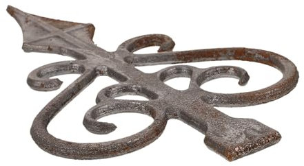 FOYTOKI Cast Iron Fence Topper Finials Pointed Gate Post Caps Outdoor Metal Fence Decor Decorative Finial Post Tops for Garden and Boundary Fencing
