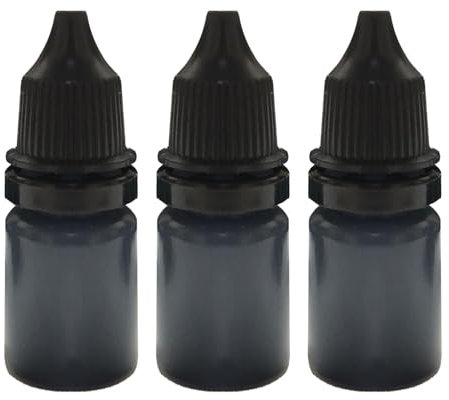 Missmisq Schwarze Stempeltinte, Nachfülltinte für Stempel - Schnell trocknende Stempelersatztinte | 10 ml Stempelzubehör, leichte Stempel-Nachfülltinte für Pakete, Umschläge, Einkaufstüten