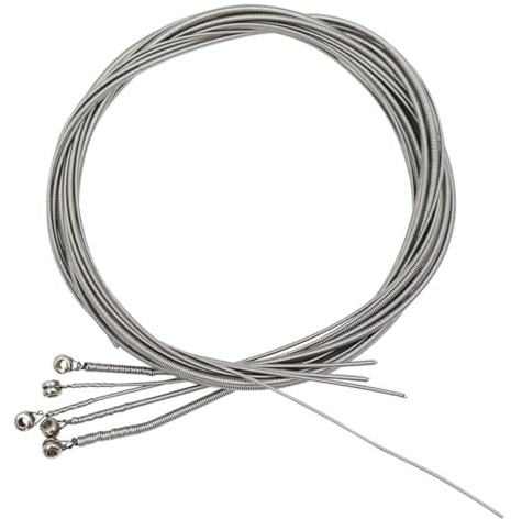 VICASKY Cuerdas de bajo de níquel para bajo eléctrico de 5 cuerdas envueltas en aleación para sonido de bajo de guitarra robusta y estable