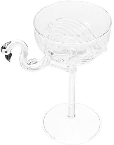 GALPADA Flamingo Cocktailglas Glas Weinglas Transparent Leicht Party Trinkglas Dekorativ Einzigartig