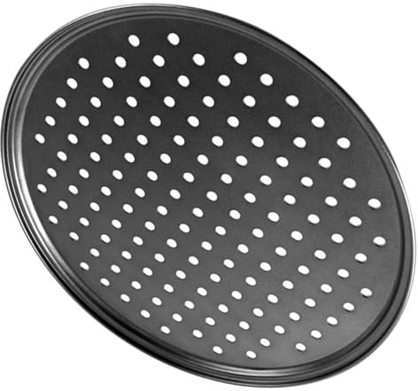 GLEAVI Teglia per Pizza Forata 28 Cm Rivestimento Antiaderente, Teglia da Forno Multiuso per Cottura Uniforme di Pizza, Dolci e Carne, Strumento Cucina per Uso Domestico e Principianti