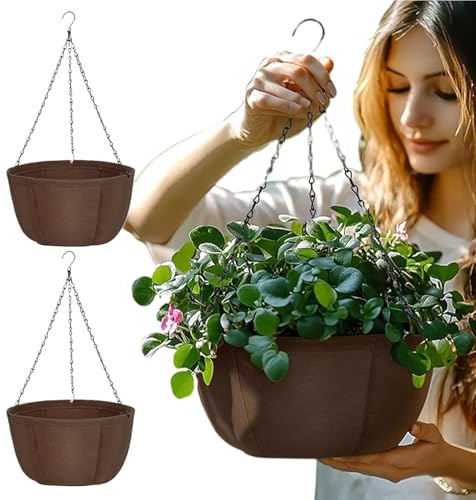 Fioriere sospese - Pentola di fiori a parete | Cestino per fioriere montato a parete all'aperto | Cestini appesi pentole di fiori | Strumento di piantagione di senso artistico per soffitti, patio