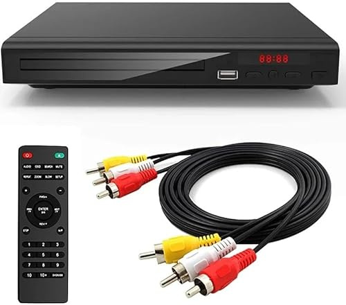 KONGMM Lecteur DVD Lecteur DVD Domestique Full HD 1080P, Lecteur de Disque de télévision numérique multimédia