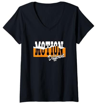 Mujer Naranja Movimiento Diferente Naranja Gráfico Camiseta Cuello V