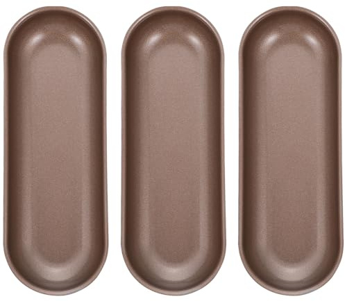 SEWACC Lot De 3 Moules à Pain Long Antiadhésifs En Acier Revêtement Facile à Nettoyer Pour Cuisson Four, La Cuisine Maison, Préparation Hot-dog Et Pain Toasté