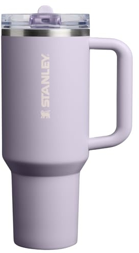 Stanley Quencher ProTour Flip Straw Tumbler with Leakproof Lid 1200ml | Built-in Straw and Handle | Cup Holder Compatible for Travel | Insulated Stainless Steel Cup | BPA Free | Purple Fabric