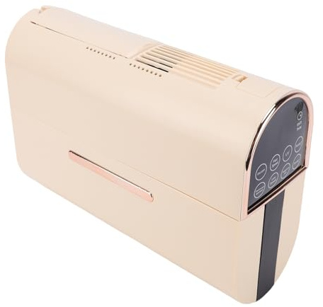 Hamwesh Bärbar Torktumlare, Flera Torklägen med Dubbla Skydd och Hopfällbar Design Bärbar Torktumlare, Minitork med Fjärrkontroll och Timer för Resehusbilar (Beige) (Beige) () ()