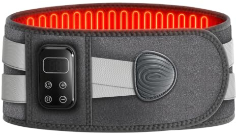 Heizkissen Rücken Kabellos Massagegerät mit 5 Massagemodi & 5 Wärmestufen | 2000mAh Akku, Abschaltautomatik, Wärmekissen für Rücken, zur Linderung von Rückenschmerzen, Geschenke für Frauen Männer
