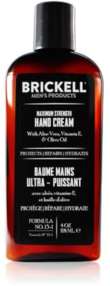 Brickell Men’s Maximum Strength Handcreme für Männer – Natürlich und Organisch - Ohne Duftstoffe - 118ml