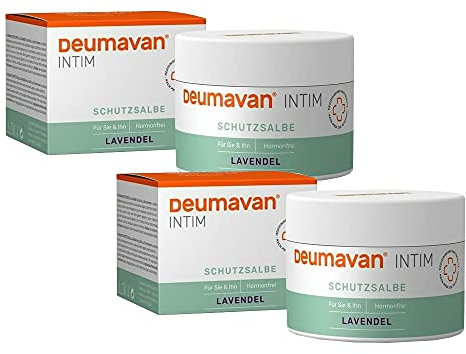 Deumavan Lavendel Schutzsalbe, Spar-Set, 2x100 ml, Medizinprodukt zum täglichen Intimschutz für sie und ihn. Intimschuzt auf neuem Niveau. Hormonfrei.