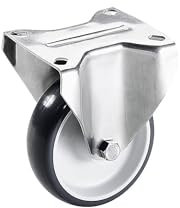 Proroll | Polyurethan-Reifen | Gehäuse Edelstahl | Rad-Ø x Breite 125 x 32 mm | Bockrolle