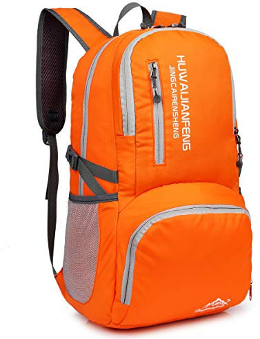 Crenze 35L/45L Lightweight Foldable Backpack Travel Hiking Daypack, Men Women Durable Handy Waterproof Rucksack for Camping Mountaineering Walking Cycling Climbing