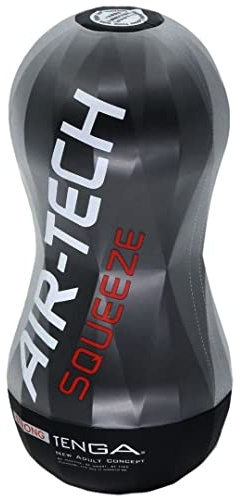 TENGA AIR-TECH SQUEEZE STRONG | Masturbator für Männer & Sexspielzeug | Wiederverwendbares Lustspielzeug | Schwarz